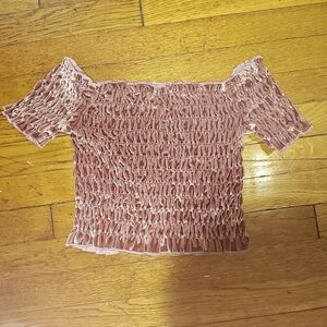 Wild Fable Off The Shoulder Scrunch Crop Top Size Small Women's Fashion Sz S